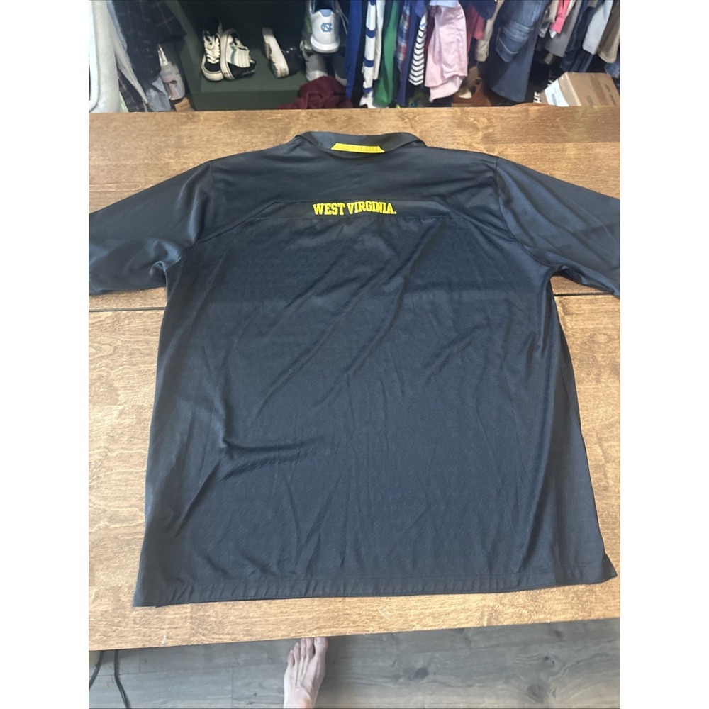 WEST VIRGINIA MOUNTAINEERS WVU NIKE DRI FIT POLO MENS XL Black - Picture 11 of 11